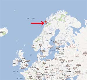 ノルウェー　地図